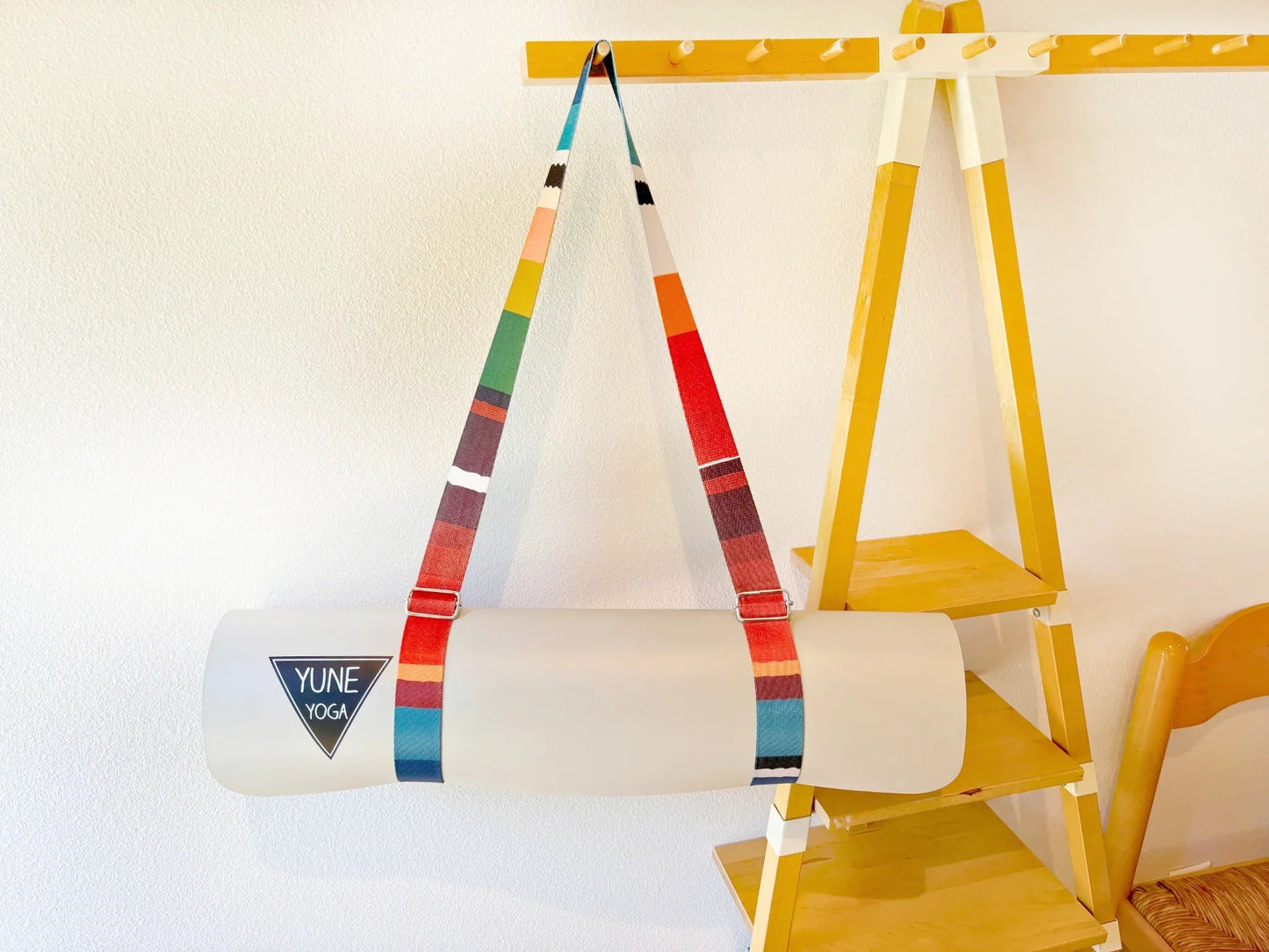 Elk Meadow Yoga Strap – Rainbow Stretching Strap w/ Metal Buckles | Yune Yoga