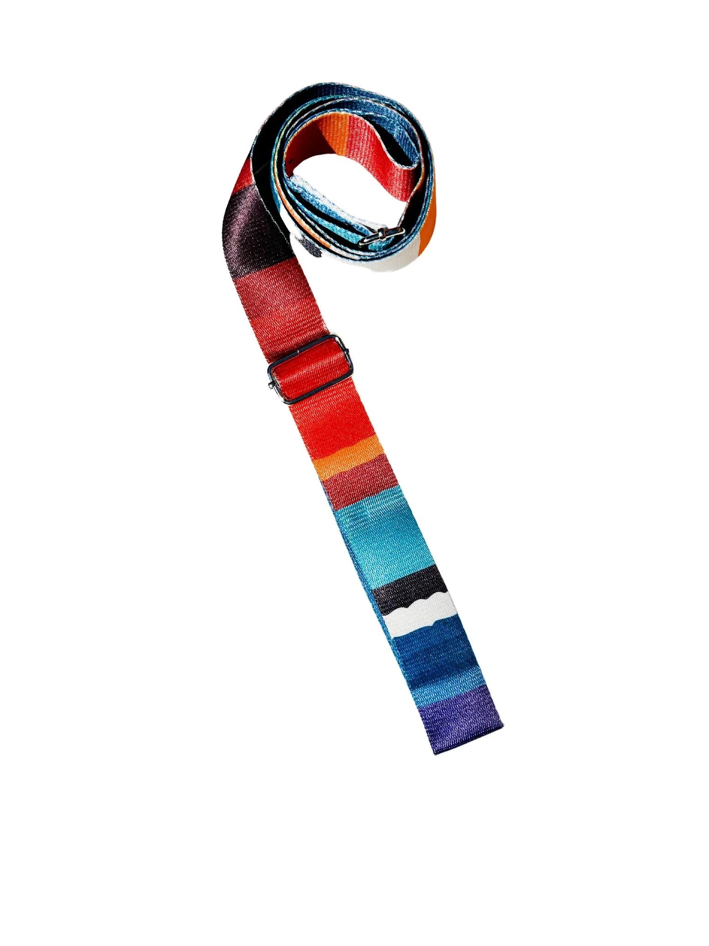 Elk Meadow Yoga Strap – Rainbow Stretching Strap w/ Metal Buckles | Yune Yoga